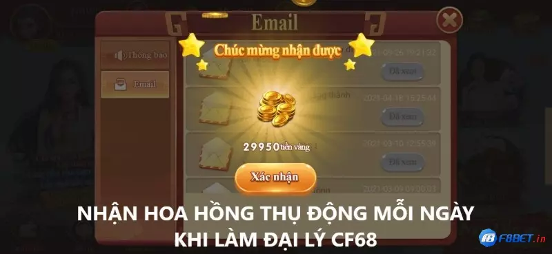 Làm đại lý cf68 - Nhận tiền thưởng thụ động hàng ngày