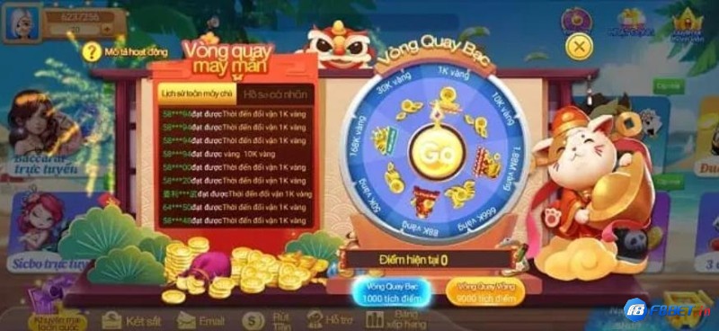 Vòng quay may mắn tại nhà cái vi68