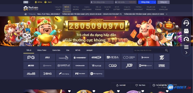 Nổ hũ là một trong những tựa game hot tại nhà cái 7Ball