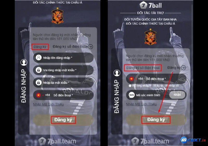 Người chơi cần tiến hành hoàn thiện các thông tin nhà cái yêu cầu